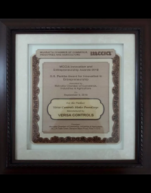 Versa Controls achievement certificate